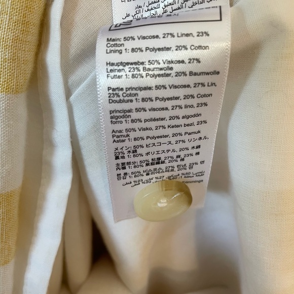 Joules Yellow White Stripe V-neck Jumper Sundress Size US 8 Cottagecore - Picture 6 of 6